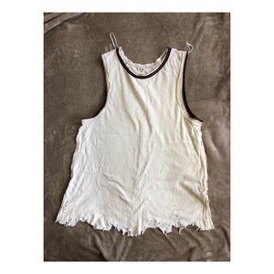 We the Free distressed cream tank